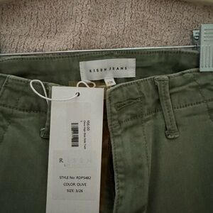 Risen Jeans Olive High-Rise Pants
